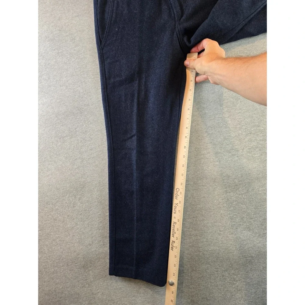 Thisisneverthat Pants Mens M‎ Navy Study Chevron Wool Trousers Crop 2014 F/W